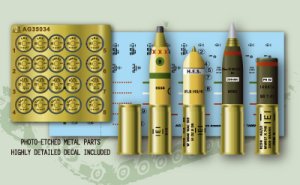 画像1: AFV  Club[AG35034]英軍　９５ｍｍ榴弾砲　真鍮製弾薬セット (1)