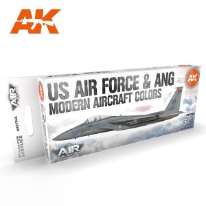 画像1: AKアクリル3G[AK11746][3G]現用アメリカ空軍＆ANG航空機カラー8色セット (1)