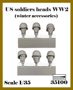 画像1: アルデンヌミニチュア[AR35100]1/35 WWII アメリカ スペアヘッドセット 冬季装備の兵士(6個入) (1)