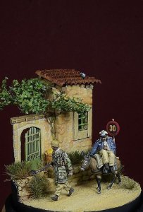 画像1: D-Day miniature studio[DD72006]1/72 WWII ドイツ 降下猟兵とロバ イタリア1943-44(2体入) (1)