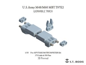 画像1: E.T.MODEL[P35-074]1/35 現用 アメリカ M48/M60パットン主力戦車用 T97E2型可動履帯(AFVクラブ/タコム/トランペッター用) (1)