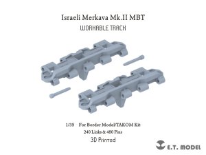 画像1: E.T.MODEL[P35-402]1/35 現用 イスラエル メルカバMk.II主力戦車用可動履帯(ボーダーモデル/タコム用) (1)