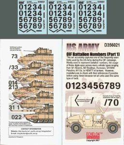 画像1: Echelon[D356021]US ARMY OIF Battalion Numbers (Part 1) (1)