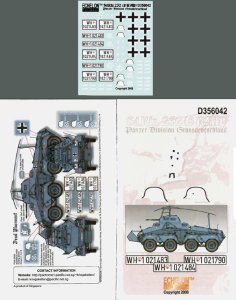 画像1: Echelon[D356042]グロスドイッチュランド師団所属sd.kfz.232(8輪)用デカールセット (1)