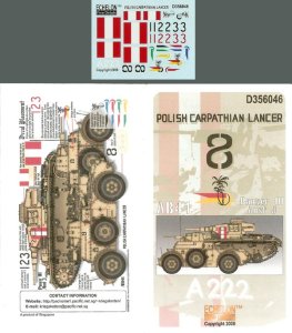 画像1: Echelon[D356046]ポーランド軍カルパチア槍騎兵部隊デカールセット (1)