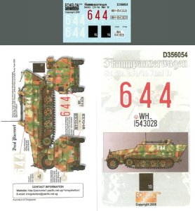 画像1: Echelon[D356054]sd.kfz.251/16 AusfD 火炎放射装甲車デカールセット (1)