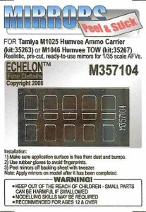 画像1: Echelon[M357104]M1025/M1046 Humvee用ミラーセット (タミヤ用) (1)