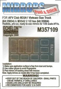 画像1: Echelon[M357109]M35A1/M35A2トラック用ミラーセット (Academy用) (1)