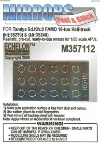 画像1: Echelon[M357112]独 sd.kfz.9 FAMO用ミラーセット(Tamiya用) (1)