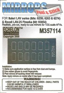 画像1: Echelon[M357114]LAV 用ミラーセット(Italeri/Revell用) (1)