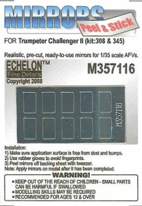 画像1: Echelon[M357116]英 Challenger II MBT用ミラーセット(Trumpeter用) (1)