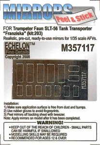 画像1: Echelon[M357117]独 Faun SLT-56戦車運搬車"Franziska"用ミラーセット(Trumpeter用) (1)