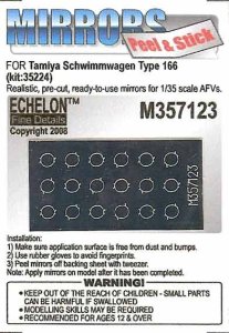 画像1: Echelon[M357123]シュビムワーゲン Type166用ミラーセット(タミヤ用) (1)