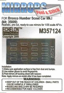 画像1: Echelon[M357124]ハンバースカウトカー Mk.I用ミラーセット(Bronco用) (1)