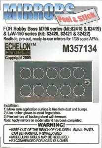 画像1: Echelon[M357134]M706/LAV-150 series Mirrors (Hobby Boss) (Adhesive) (1)