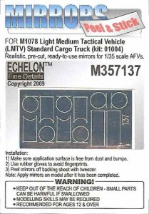 画像1: Echelon[M357137]M1078 LMTV Cargo Truck Mirrors (Trumpeter) (Adhesive) (1)