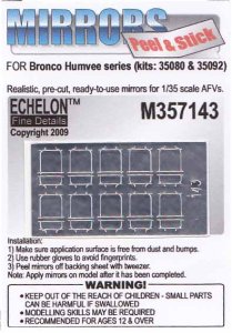 画像1: Echelon[M357143]Humvees series Mirrors (Bronco) (Adhesive) (1)