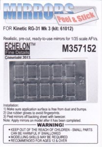 画像1: Echelon[M357152]RG-31 Mirrors (Kinetic) (Adhesive) (1)