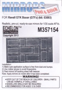 画像1: Echelon[M357154]GTK Boxer (GTFz) Mirrors (Revell) (Adhesive) (1)