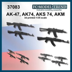 画像1: FC★MODEL[FC37083]1/35 現用 露/ソビエト AK-47/AK-74/AKS-74/AKM自動小銃セット (1)