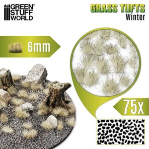 画像1: グリーンスタッフワールド[GSWD-10673]Static Grass Tufts 6 mm - Winter White (1)