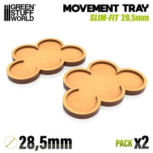 画像1: グリーンスタッフワールド[GSWD-11382]MDF Movement Trays 28,5mm x5 - SLIM-FIT (1)