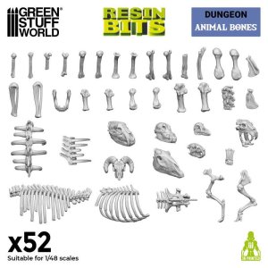 画像1: グリーンスタッフワールド[GSWD-12242]3D printed set - Animal Bones 1:48 (1)