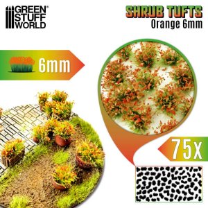 画像1: グリーンスタッフワールド[GSWD-13013]Shrub Tufts 6mm self-adhesive - Orange (1)