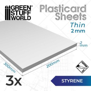 画像1: グリーンスタッフワールド[GSWD-13226]Styrene sheets 2 mm Pack x3 (1)