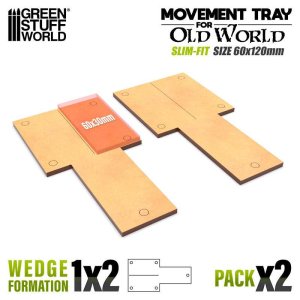 画像1: グリーンスタッフワールド[GSWD-13236]MDF Movement Trays Old World Slimfit 60x120mm 1x2 (1)