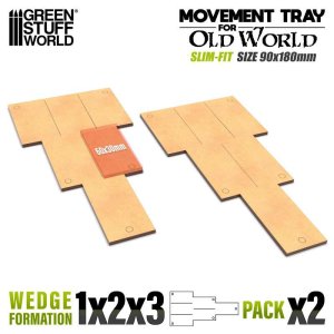 画像1: グリーンスタッフワールド[GSWD-13237]MDF Movement Trays Old World Slimfit 180x90mm 1x2x3 (1)