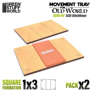 画像1: グリーンスタッフワールド[GSWD-13239]MDF Movement Trays - Slimfit 90x60mm (1)