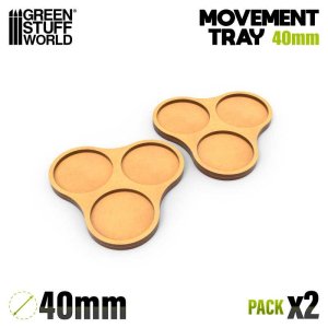 画像1: グリーンスタッフワールド[GSWD-5429]MDF Movement Trays 40mm x3 - Skirmish (1)