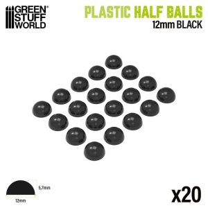 画像1: グリーンスタッフワールド[GSWD-13498]Plastic Half Balls 12mm (1)