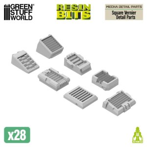 画像1: グリーンスタッフワールド[GSWD-13559]Mecha Detail Parts - Square Vernier Detail Parts (1)