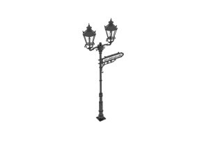 画像1: HDMODELS[HDM35244]1/35 German Street lamps (two lights, one sign) (1)