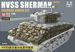 画像1: ランモモデル[LANLM-35034]1/35 HVSS シャーマン戦車用土嚢追加装甲セット (1)