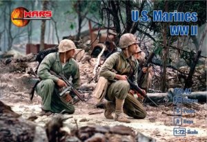 画像1: マーズフィギュア[MFG72140]1/72 WW.II 米海兵隊(32体/8ポーズ/重機関銃8門） (1)