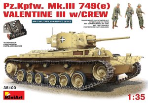 画像1: ミニアート[MA35100] 1/35　バレンタインMk.III ７４９（ｅ）クルー３体付 (1)