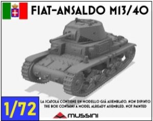 画像1: Mussini（ムッシーニ）[MM072-022]1/72 WWII イタリア フィアット・アンサルド M13/40中戦車 第1シリーズ (1)