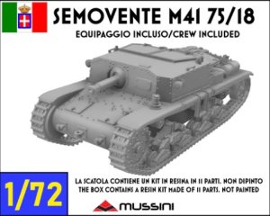 画像1: Mussini（ムッシーニ）[MM072-027]1/72 WWII イタリア セモベンテM41 75/18自走砲 (1)