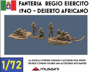 画像1: Mussini（ムッシーニ）[MM072-028]1/72 WWII イタリア王立軍歩兵セット 北アフリカ1940年(11体入) (1)