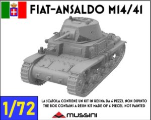 画像1: Mussini（ムッシーニ）[MM072-030]1/72 WWII イタリア フィアット・アンサルド M14/41中戦車 (1)