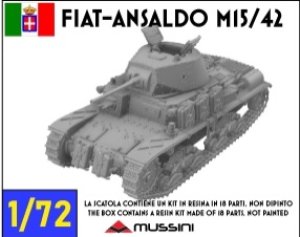 画像1: Mussini（ムッシーニ）[MM072-031]1/72 WWII イタリア フィアット・アンサルド M15/42中戦車 (1)