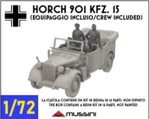 画像1: Mussini（ムッシーニ）[MM072-040]1/72 WWII ドイツ Kfz.15 ホルヒ901型軍用乗用車 (1)