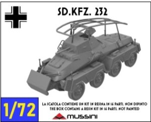 画像1: Mussini（ムッシーニ）[MM072-041]1/72 WWII ドイツ Sd.Kfz.232 8輪重装甲偵察車 (1)