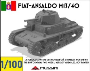 画像1: Mussini（ムッシーニ）[MM100-005]1/100 WWII イタリア フィアット・アンサルド M13/40中戦車(2個入) (1)