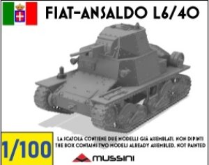 画像1: Mussini（ムッシーニ）[MM100-006]1/100 WWII イタリア フィアット・アンサルド L6/40軽戦車(2個入) (1)