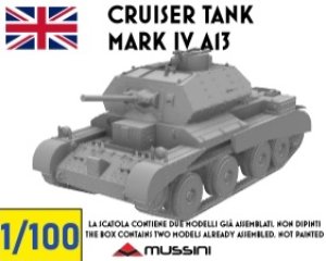 画像1: Mussini（ムッシーニ）[MM100-011]1/100 WWII イギリス Mk.IV A13巡航戦車(2個入) (1)