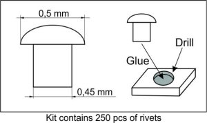 画像1: PlusModel[PM459]1/35丸リベット(0.5mm)(250個) (1)